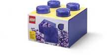 LEGO Stackable Storage Brick with 4 Knobs, Violet with a Glitter Top Lid [New To picture