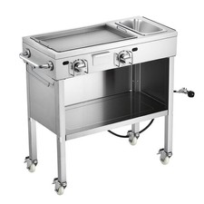 Uimoso Outdoor Propane Griddle 11600BTUx2 Stainless Steel Commercial Grill picture
