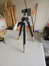 Vintage Minette Elevator Tripod Black Metal Chrome Camera Stand 1960s-70s... picture
