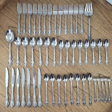 Oneida Raphael Distinction Deluxe Stainless Serving Dinnerware Lot of 49 HH Set picture