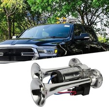 1000DB 12V Electric Trains Horns Air Train Horn Kit for Truck Car Super Loud 🎆 picture