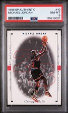 1998 Sp Authentic #10 Michael Jordan PSA 8 Bulls HOF NBA Basketball Card picture