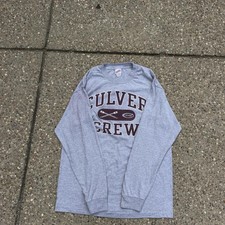 Vintage Y2K Soffe Culver Crew Gray Long Sleeve Graphic T-Shirt Size L picture