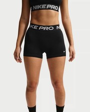 Nike Black Women’s Size X-SMALL Pro 3” Athletic Training Fitness Shorts NWT picture
