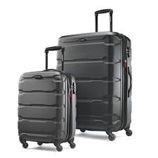 SAMSONITE OMNI PC HARDSIDE EXPANDABLE LUGGAGE SPINNER WHEELS 2-PIECE SET - BLACK picture