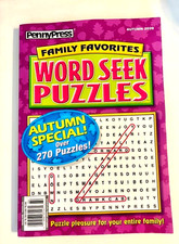 WORD SEEK PUZZLES BOOK Family Favorites Autumn Special 2026 PennyPress picture