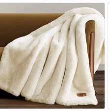 FRYE Luxe Faux Fur Luxury Throw, Reversible 60