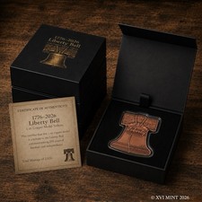 XVI Mint Liberty Bell 1776-2026 Tribute 1 oz .999 Fine Copper Medal Box PRE SALE picture