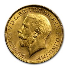 1918-I India Gold Sovereign George V BU picture