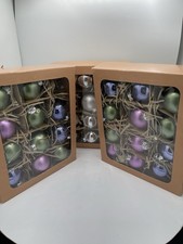 35 Vtg Santas Workbench Trim A Tree Christmas Bulb Round Ornaments Multi Color picture