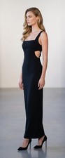 NWT Windsor Size S Black Cut Out Maxi Dress Formal Party Cocktail picture