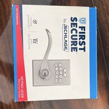 First Secure by Schlage Keypad Lever Backlit Satin Silver PFE135PRE430TRU picture
