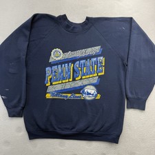 Vintage Penn State University NITTANY LIONS Sweatshirt Crewneck 90s XL USA Paint picture