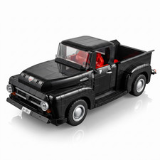 1953 American Muscle FORD F-100 PICKUP Truck DARK 1/14 Building Bricks 1406PCS picture