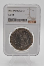1921 Morgan Silver Dollar NGC AU58 picture