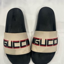 Gucci Black and Cream Logo Slides picture