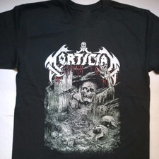 New Popular Mortician Band Black T-Shirt Cotton Full Size Mortician 8B213 picture