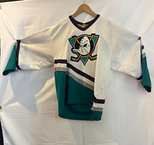 Vintage 90s Mighty Ducks CCM White Hockey Jersey - Size L  #mightyducks #vintage picture