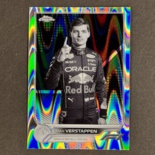 2022 Topps Chrome Formula 1 F1 Racers Max Verstappen #1 Black & White RayWave picture