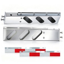 30'' Spring Loaded Stainless Steel Mud Flap Hanger Oval Light Cutout 2.5'' Bolt picture