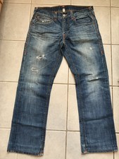 🤩 True Religion MEGA T Straight W/Flaps Jeans Denim Men SZ 33 Rare Vintage   picture