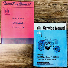 Farmall H Hv Tractor Service Manual Operators Owners Shop Repair Workshop Set picture