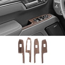 Wood Grain Window Lift Switch Panel Trim For Chevy Silverado GMC-SIERRA 22+ ABS picture