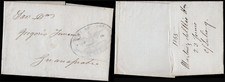 SAVOYSTAMPS-STAMPLESS MEXICO COVER 1853 with double oval cancel with 2 eagles picture