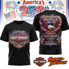Harley-Davidson America 250th Anniversary Shirt 1776-2026 Independence Day Tee picture
