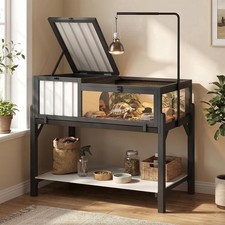 Indoor Tortoise Habitat: Two-Room Elevated Table with Light Stand & Storage picture
