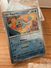 2023 Pokemon 151 Squirtle Pokemon Center Exclusive Reverse Holo 007/165 (Sealed) picture