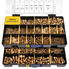 1380Pcs Nuts and Bolts Assortment Kit, Zinc Plated, Grade 8.8 M4-M8 picture