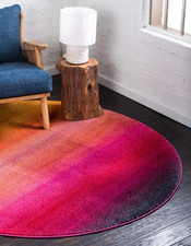 Estrella Collection Colorful, Gradient, Sunset, Abstract, Bright Colors Area Rug picture