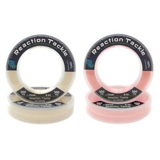 Reaction Tackle 100% Pure Fluorocarbon Fishing Line Pink or Clear Leader Line picture