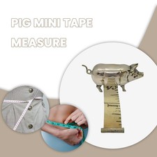 Antique-Inspired Pig Mini Tape Measure,Vintage Resin Pigs Soft Measuring picture