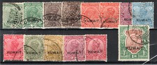 Kuwait 1929-37 India opt values to 1r SG 16-25 FU CDS picture
