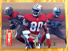 1994 Fleer Jerry Rice #13 SCORING MACHINES Insert - GOAT picture