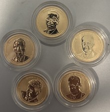 Set Of 5 Different Reverse Proof Presidential Coins   Key picture