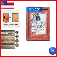 BARNWOODUSA Farmhouse Style Rustic Picture Frame 10x20 Rustic Red picture