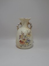 Antique 19th Century RW Rudolstadt Hand Painted Flowers Handled Mini Vase picture