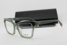 NEW FURLA VFU767V COL.02GN CLEAR GREEN GOLD AUTHENTIC EYEGLASSES 51-18 picture