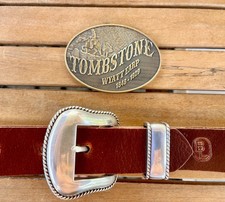 Handmade Southwest Ranger Belt Bonfe Leather Workshop w/ Premium Leather Belt picture