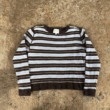 Reformation Cashmere Boyfriend Sweater in the Ice Water Multi Stripe Womens S picture