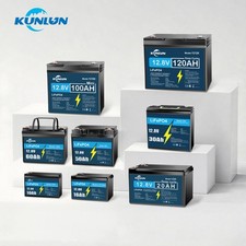 12V 20Ah 30Ah 50Ah 60Ah 100Ah 120Ah LiFePO4 Lithium Battery BMS For RV Boat picture