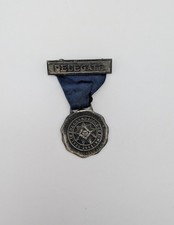 Antique 1926 Masonic Grand Lodge Iowa Delegate Ribbon Badge Des Moines Mason picture