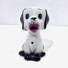 Vintage Mid Century Kitschy Ceramic Dalmatian Puppy Dog Figurine Big Eyed Japan picture