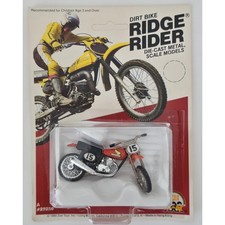 VINTAGE *NEW* 1981 Ridge Rider Orange Honda XR-75 Metal Scale Die-Cast Toy picture