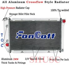 CU390 2 Row Aluminum Radiator For 1972-1979 Ford Thunderbird/Ranchero/Mercury V8 picture