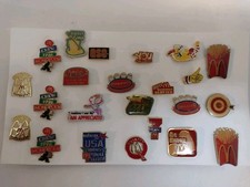 Lot of 23***VTG McDonald's Employee Lapel Pins Crew Monopoly Ronald More Unique  picture