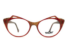 BOZ Eyeglasses Frames DRING 3095 Rouge Bronze Paillette Red Brown 52-17.5-140 picture